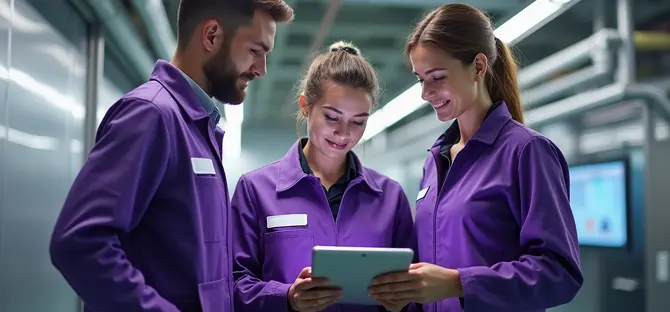 A team of professionals in a cleaning company